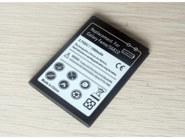 Фирменная аккумуляторная батарея 1500mah на телефон Samsung Galaxy Fame GT-S6810 + гарантия..