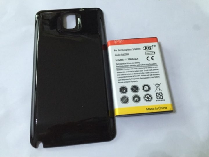 Усиленная батарея-аккумулятор большой повышенной ёмкости 7500mAh для телефона Samsung Galaxy Note 3 SM-N900/N9..