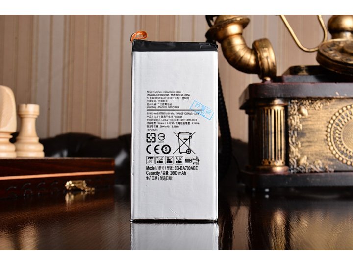 Фирменная аккумуляторная батарея 2600mAh EB-BA700ABE на телефон Samsung Galaxy A7/A7 Duos (2015) SM-A700F/A700..