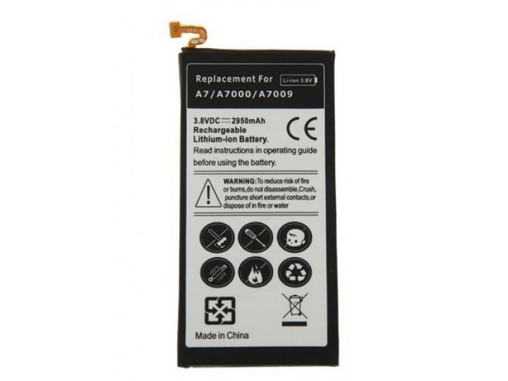 Усиленная батарея-аккумулятор большой повышенной ёмкости 2950mAh для телефона Samsung Galaxy A7/A7 Duos SM-A70..