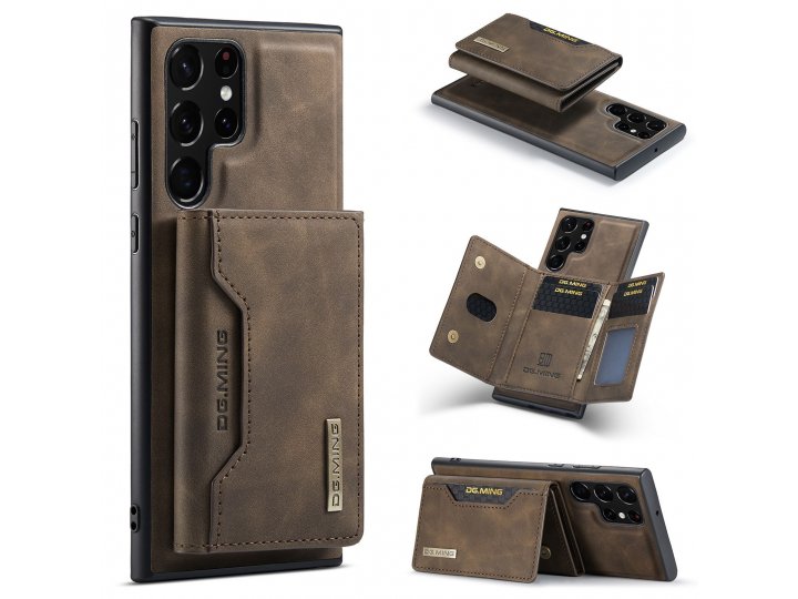 Кожаный чехол MyPads для телефона Samsung S22Ultra / Samsung S22Ultra (Коричневый)..