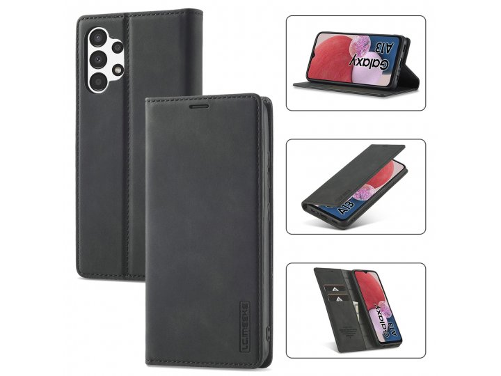 Кожаный книжка чехол LCIMEEKE / MyPads для Samsung Galaxy A32 4G / Самсунг A32 4G с магнитным противоударным з..