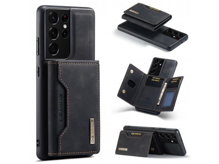 Кожаный чехол MyPads для телефона Samsung S21Ultra / Samsung S21Ultra (Черный)..