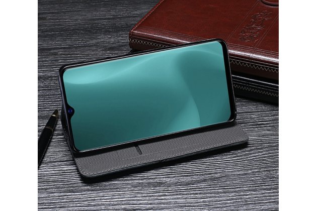 Фирменный чехол-книжка футляр для iPhone X (2018) креативный ретро крафтовый азиатский стиль ручной работы c декоративными пуговицами цвет красное вино