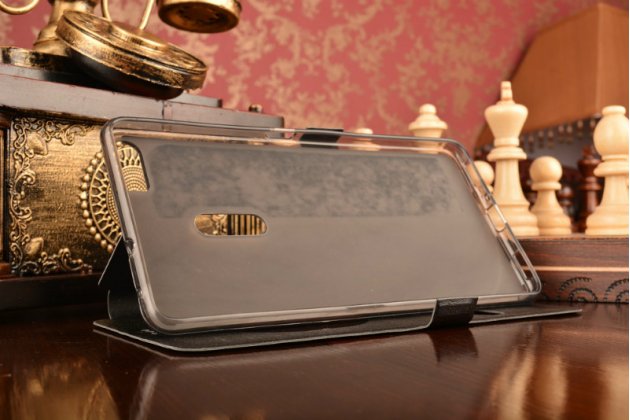 Фирменный чехол-книжка для ASUS ZenFone 3 Ultra ZU680KL 6.8 черный с окошком для входящих вызовов и свайпом водоотталкивающий