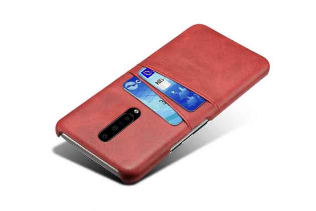 Фирменный чехол задняя накладка панель бампер для ASUS ZenFone 3 Ultra ZU680KL 6.8 из качественной импортной кожи с отделениями для банковских карт мужской женский красный