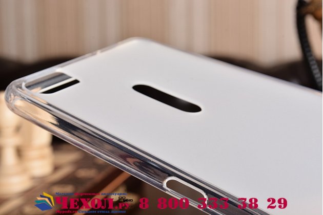 Фирменная ультра-тонкая силиконовая задняя панель-чехол-накладка для ASUS ZenFone 3 Ultra ZU680KL 6.8" белая