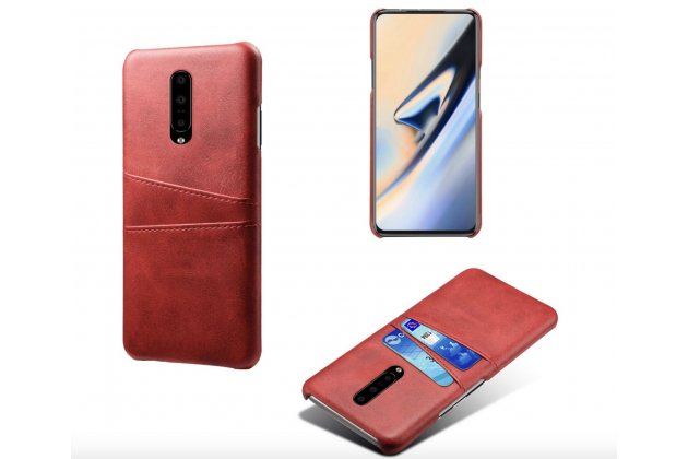 Фирменный чехол задняя накладка панель бампер для ASUS ZenFone 3 Ultra ZU680KL 6.8 из качественной импортной кожи с отделениями для банковских карт мужской женский красный