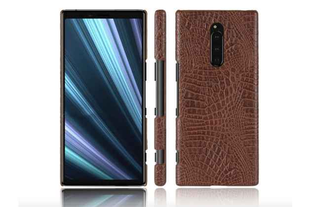 Фирменный элегантный красивый тонкий задний чехол панель бампер для ASUS ZenFone 3 Ultra ZU680KL 6.8 на пластиковой основе с дизайном «под кожу крокодила» коричневый