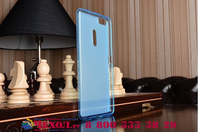 Фирменная ультра-тонкая силиконовая задняя панель-чехол-накладка для ASUS ZenFone 3 Ultra ZU680KL 6.8" голубая