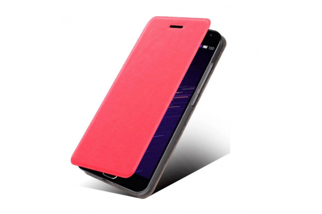 Фирменный чехол-книжка водоотталкивающий с мульти-подставкой на жёсткой металлической основе для ASUS ZenFone 3 Ultra ZU680KL 6.8" розовый