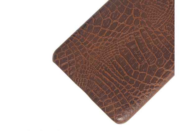 Фирменный элегантный красивый тонкий задний чехол панель бампер для ASUS ZenFone 3 Ultra ZU680KL 6.8 на пластиковой основе с дизайном «под кожу крокодила» коричневый