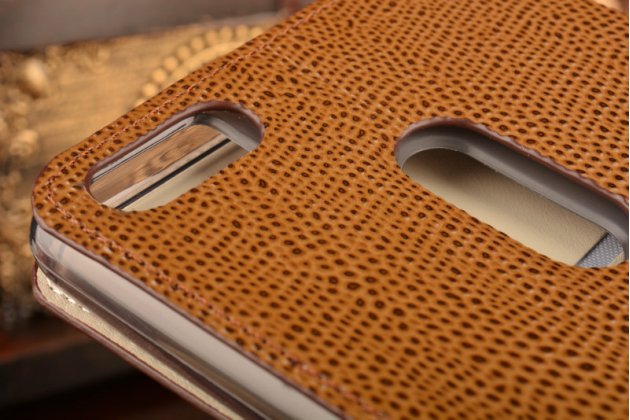 Чехол-книжка MyPads Premium для ASUS ZenFone 3 Ultra ZU680KL 6.8 из натуральной кожи с объёмным 3D рельефом головы кожи крокодила роскошный эксклюзивный светло-коричневый. Только в нашем магазине. Количество ограничено