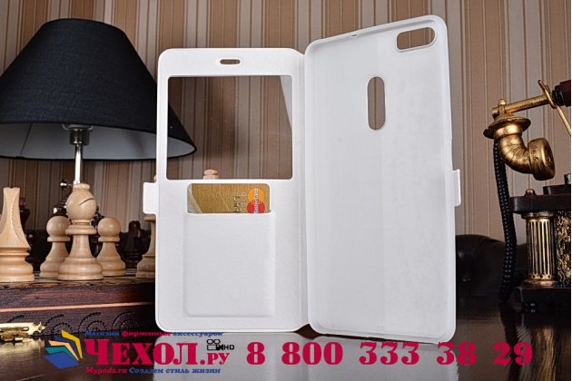 Фирменный чехол-книжка с рисунком на тему Эйфелва Башня на ASUS ZenFone 3 Ultra ZU680KL 6.8 с окошком для звонков