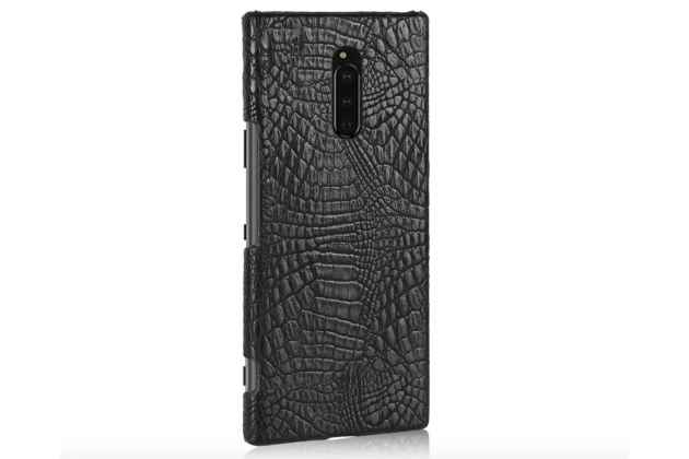 Фирменный элегантный красивый тонкий задний чехол панель бампер для ASUS ZenFone 3 Ultra ZU680KL 6.8 на пластиковой основе с дизайном «под кожу крокодила» черный