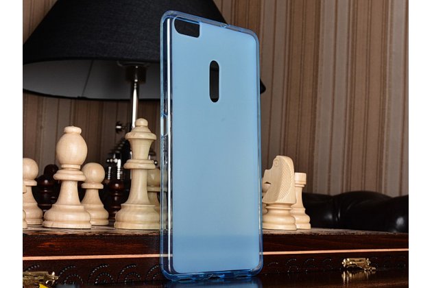 Фирменная ультра-тонкая силиконовая задняя панель-чехол-накладка для ASUS ZenFone 3 Ultra ZU680KL 6.8" голубая