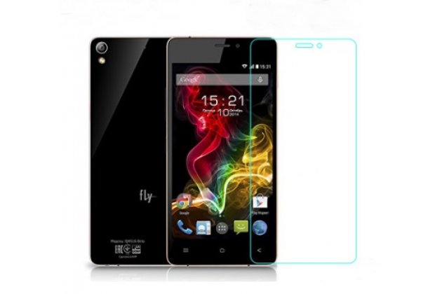 Фирменное защитное закалённое противоударное стекло (НЕ загнутое) для телефона Fly IQ447 Era Life 1 из качественного японского материала премиум-класса с олеофобным покрытием