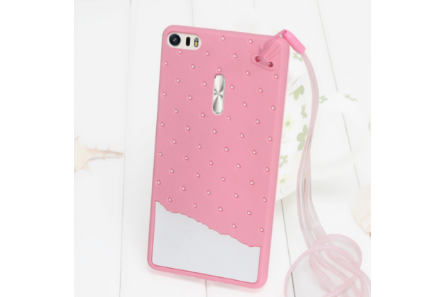 Фирменная необычная уникальная полимерная мягкая задняя панель-чехол-накладка для ASUS ZenFone 3 Ultra ZU680KL 6.8" "тематика Андроид в клубничном шоколаде"