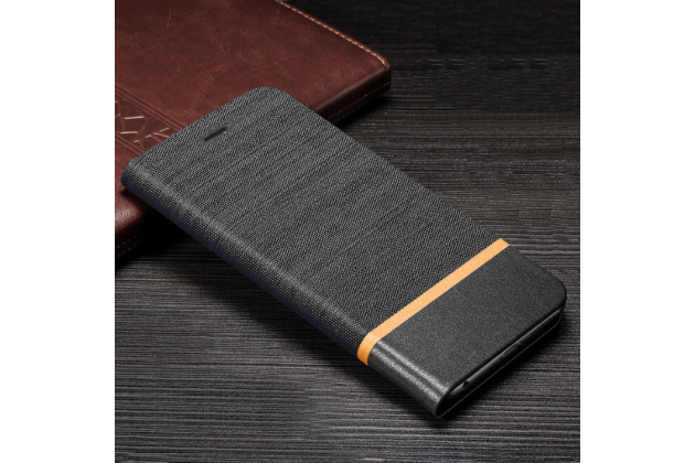 Фирменный чехол-книжка водоотталкивающий с мульти-подставкой на жёсткой металлической основе для ASUS ZenFone 3 Ultra ZU680KL 6.8" черный