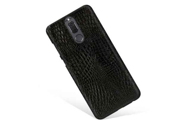 Фирменный элегантный красивый тонкий задний чехол панель бампер для ASUS ZenFone 3 Ultra ZU680KL 6.8 на пластиковой основе с дизайном «под кожу крокодила» черный