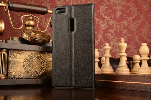 Фирменный чехол-книжка из качественной импортной кожи с подставкой застёжкой и визитницей для ASUS ZenFone 3 Ultra ZU680KL 6.8 черный