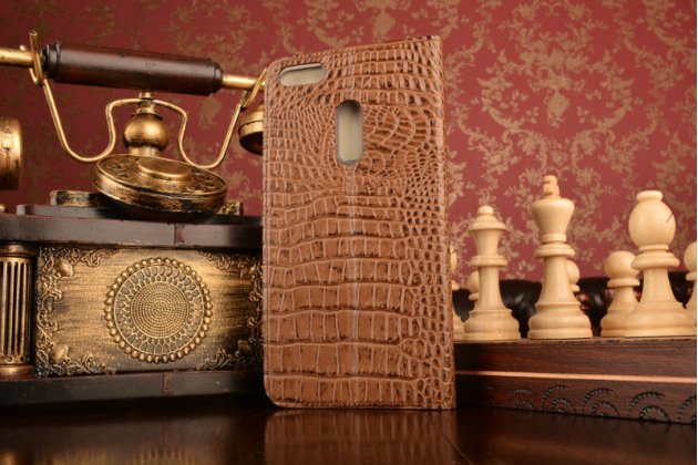 Чехол-книжка MyPads Premium для ASUS ZenFone 3 Ultra ZU680KL 6.8 из натуральной кожи с объёмным 3D рельефом спинки кожи крокодила роскошный эксклюзивный коричневый. Только в нашем магазине. Количество ограничено