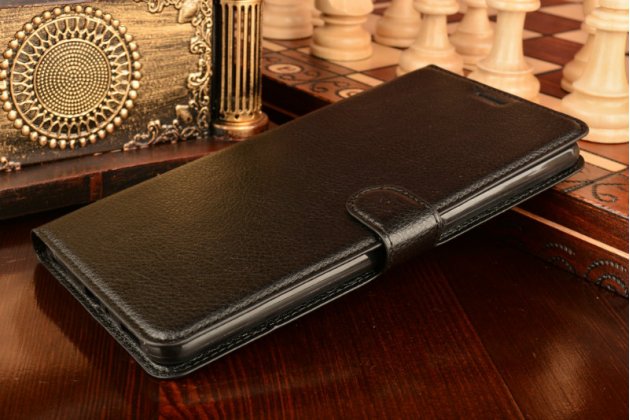 Фирменный чехол-книжка из качественной импортной кожи с подставкой застёжкой и визитницей для ASUS ZenFone 3 Ultra ZU680KL 6.8 черный