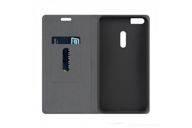 Фирменный чехол-книжка водоотталкивающий с мульти-подставкой на жёсткой металлической основе для ASUS ZenFone 3 Ultra ZU680KL 6.8" черный